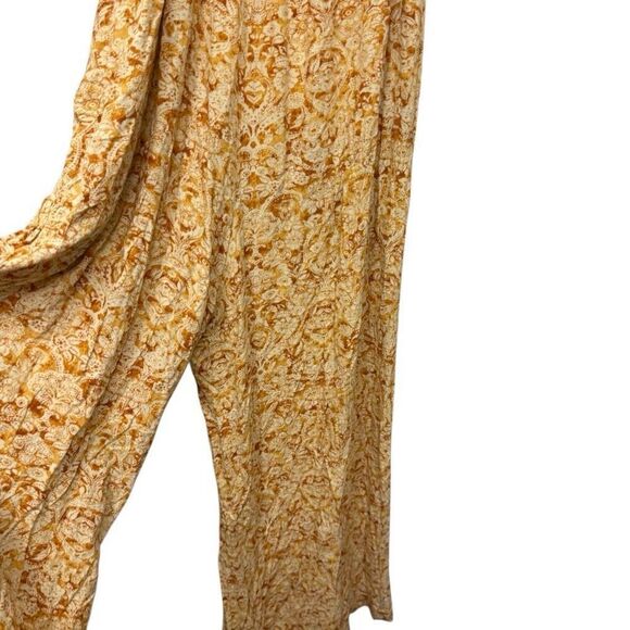 Free people yellow sugar sands floral jumpsuit size large - Picture 4 of 7